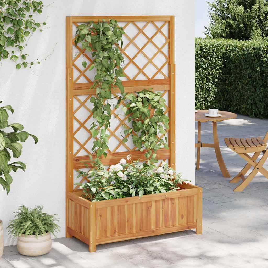 Vidaxl - Lit surélevé avec treillis 85x38x150 cm Bois massif d'acacia vidaXL 316542