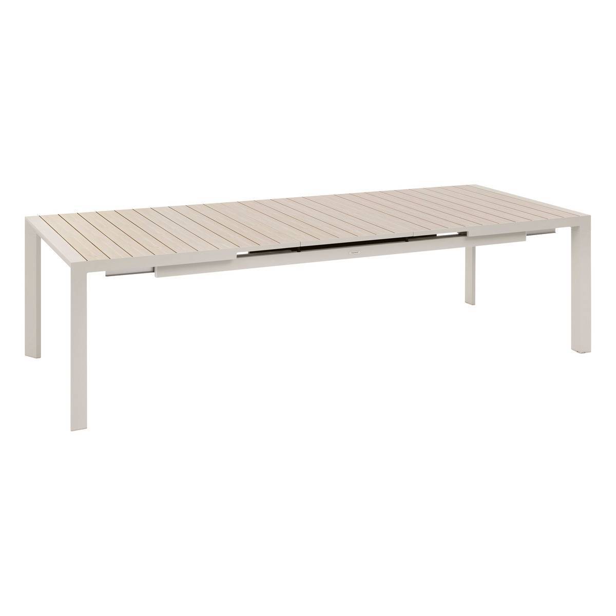 Hesperide - Table de jardin extensible rectangulaire "Évasion" en aluminium lin et argile traité époxy 10 places - Hespéride - Image 2