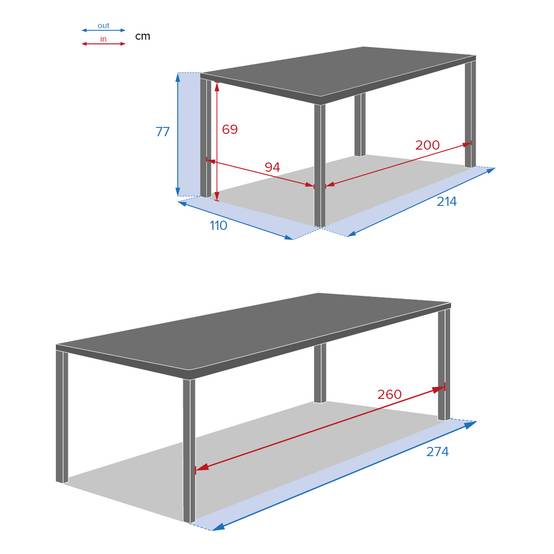 Hesperide - Table de jardin extensible rectangulaire "Évasion" en aluminium lin et argile traité époxy 10 places - Hespéride - Image 7