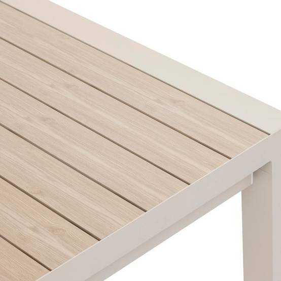Hesperide - Table de jardin extensible rectangulaire "Évasion" en aluminium lin et argile traité époxy 10 places - Hespéride - Image 6