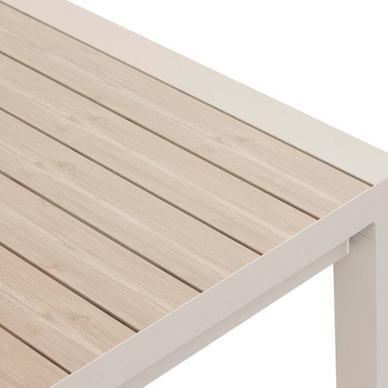 Hesperide - Table de jardin extensible rectangulaire "Évasion" en aluminium lin et argile traité époxy 10 places - Hespéride - Image 6