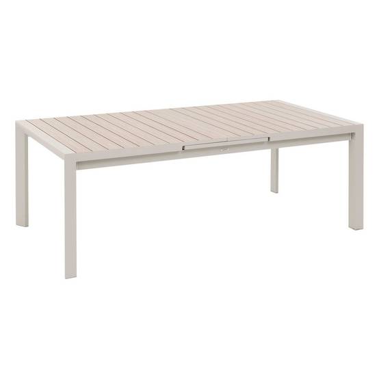 Hesperide - Table de jardin extensible rectangulaire "Évasion" en aluminium lin et argile traité époxy 10 places - Hespéride - Image 3