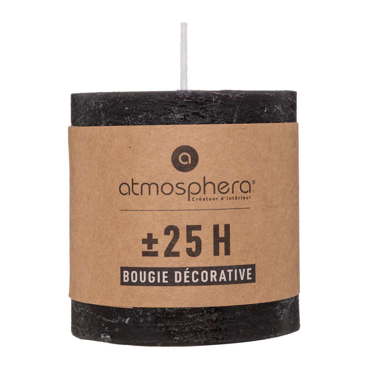 Atmosphera - Bougie rustique noir 220g - Atmosphera Créateur d'intérieur - Image 2