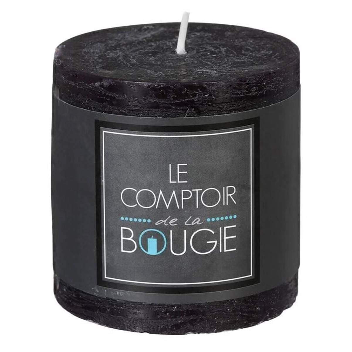 Bougie Ronde "Rustic" 7cm Noir - Image 2