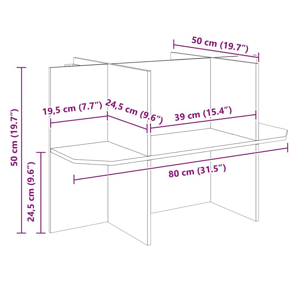 Vidaxl - Base de Terrarium Marron 80 x 50 x 50 cm OSB vidaXL 876736 - Image 3