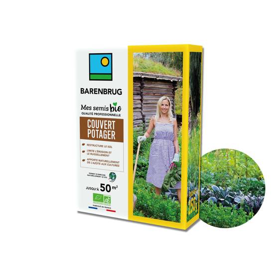 Couvert potager - Restructure le Sol - Limite l'Érosion et le Ruissellement - Apporte Naturellement de l'Azote aux Cultures - 250G - BARENBRUG - Image 1