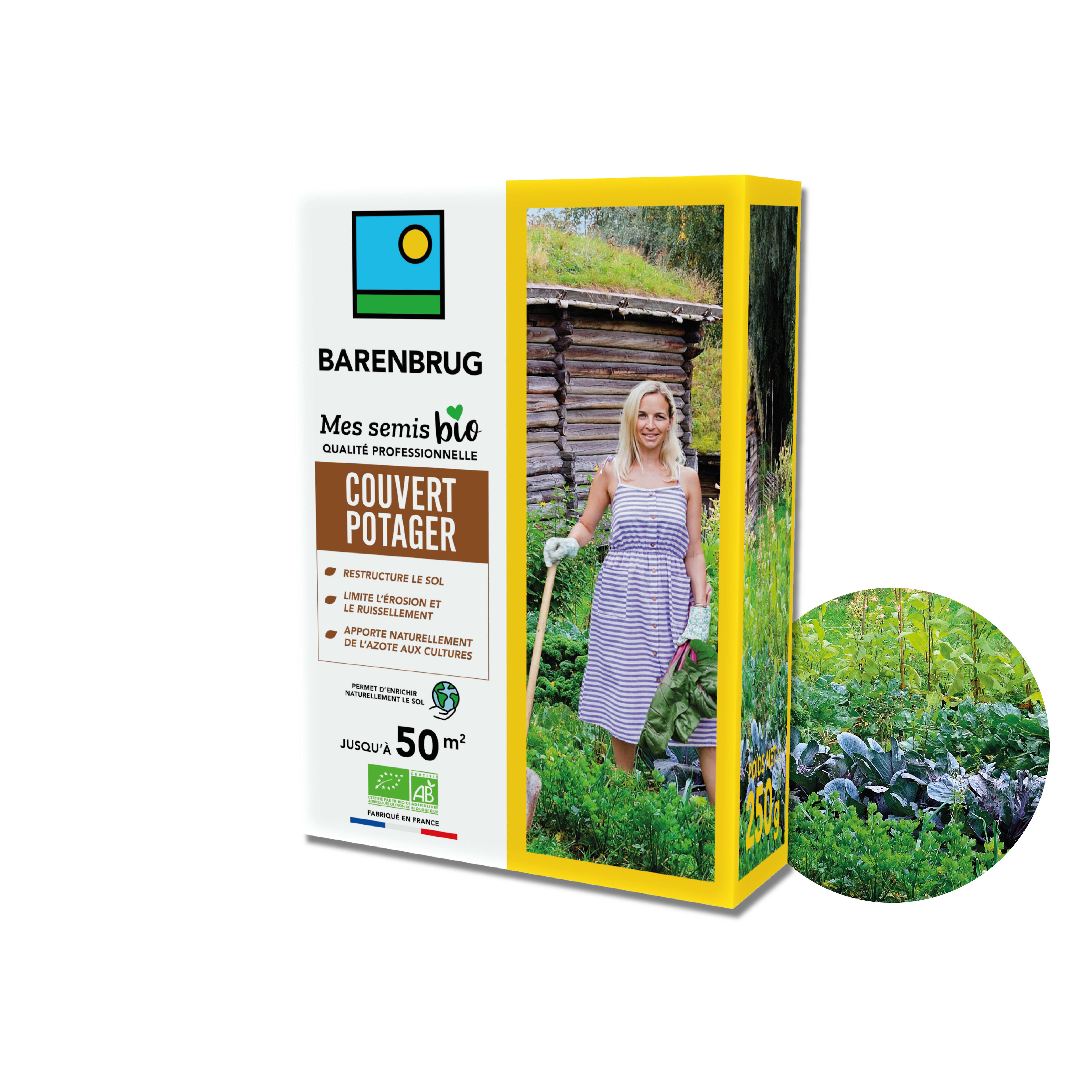 Couvert potager - Restructure le Sol - Limite l'Érosion et le Ruissellement - Apporte Naturellement de l'Azote aux Cultures - 250G - BARENBRUG - Image 1