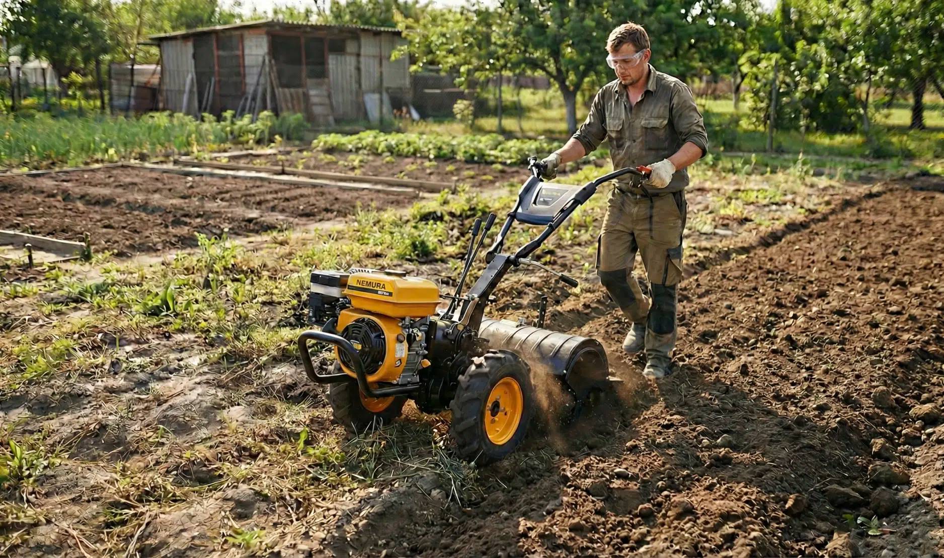Motoculteur Fraise Arrière 4T Nemura 212cm3 - Largeur de travail 510mm - Marche Avant et Arrière - Image 3