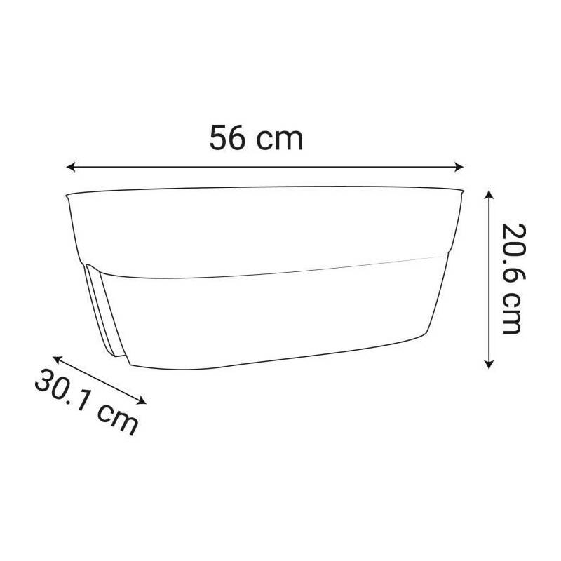 Eda - Jardiniere Cavaliere Osaka 19,5 L - Eda - Systeme De Fixation - Pour Balcons Et Rambardes - Vert Laurier - Image 2
