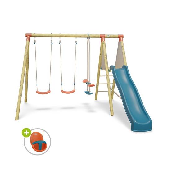 Trigano Jardin - Station de jeux en bois 2,30 m Topwood OLVI 2 - 6 enfants - Image 1