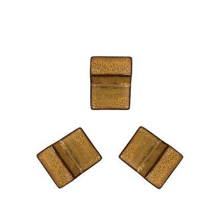 Lot de 3 pieds de pot 6cm sunset fait à la main en terre cuite émaillée - Image 2