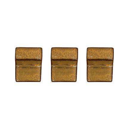 Lot de 3 pieds de pot 6cm sunset fait à la main en terre cuite émaillée