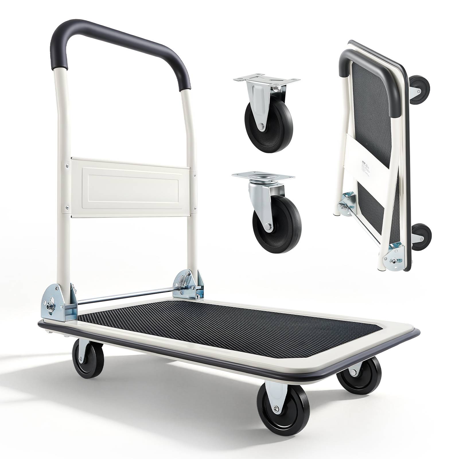 VEVOR Chariot à Plateforme Pliable Chariot Plateau 73,5x48 cm Charge 149,69 kg - Image 1