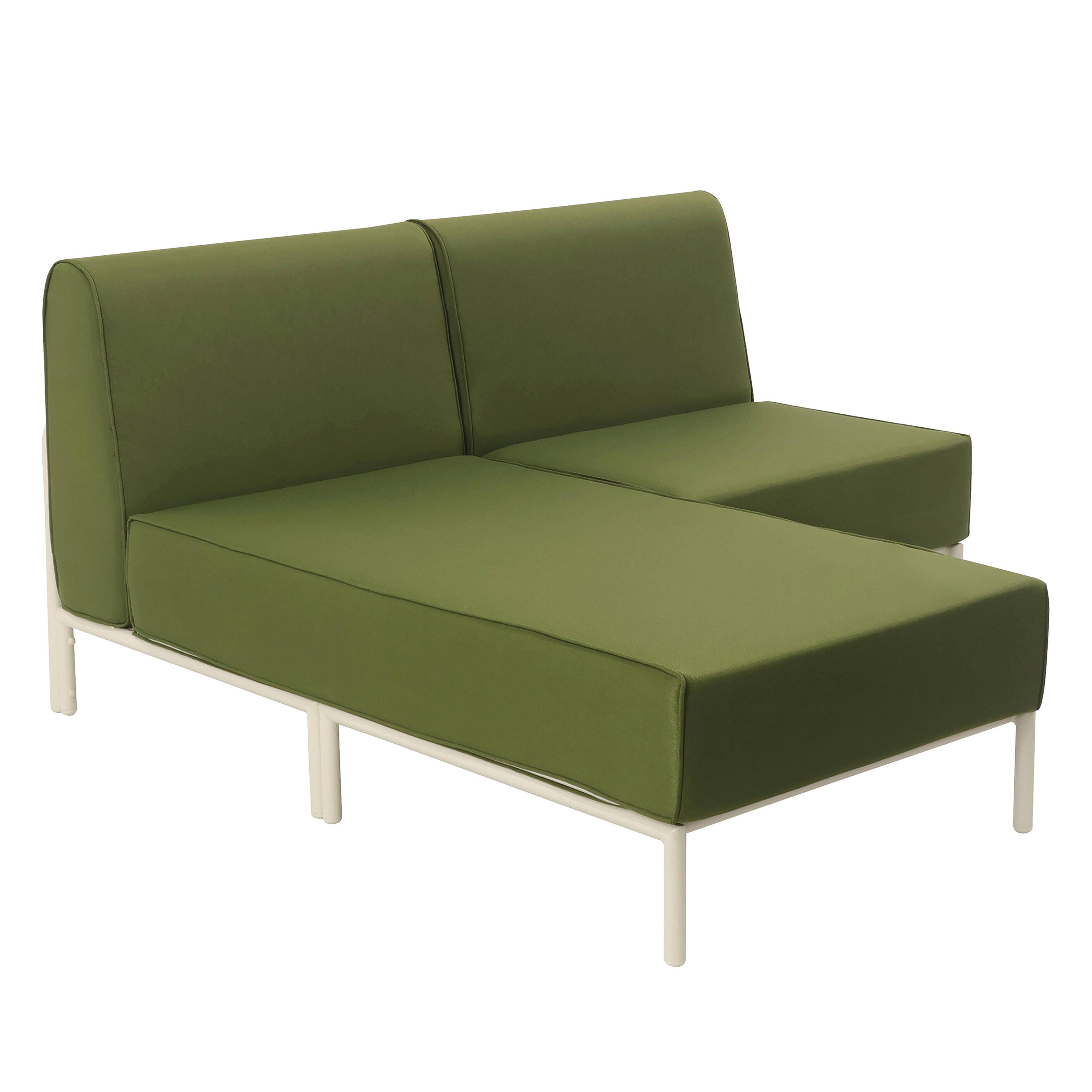 Oviala - Salon de jardin bas modulable uni 2 places vert kaki Patio - Oviala - Image 1