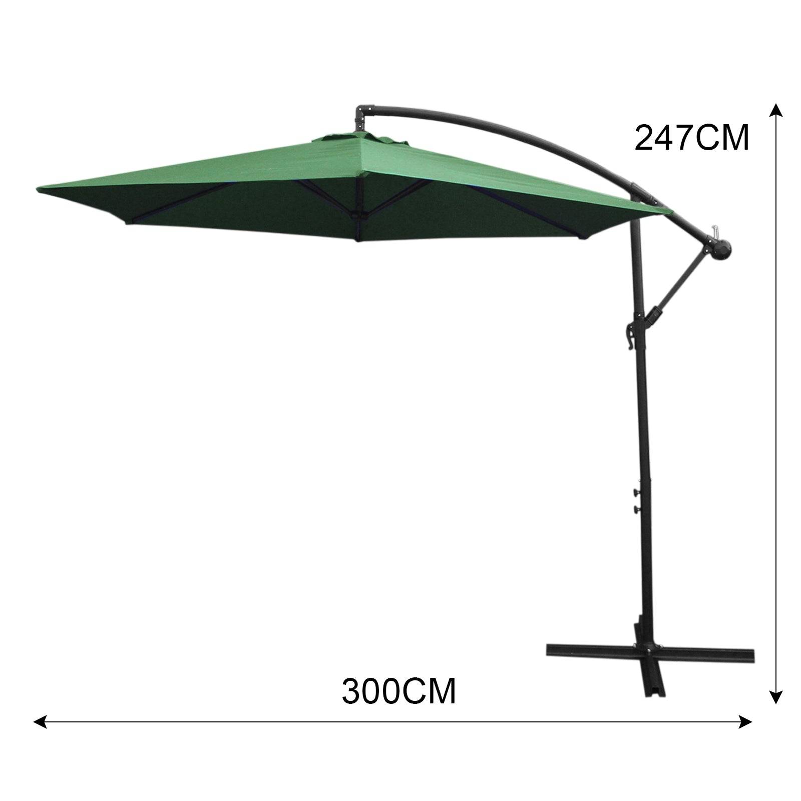 Monstershop - Parasol Cantilever Vert 3m x 3m x 2.5m - Image 5