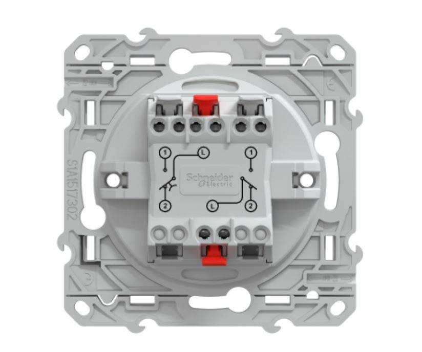 Schneider Electric - Mécanisme combiné va et vient et poussoir OVALIS 10 AX blanc - SCHNEIDER ELECTRIC - S320285 - Image 3