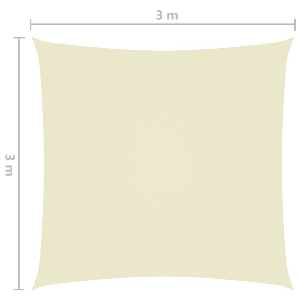Helloshop26 - Voile toile d'ombrage parasol tissu oxford carré 3 x 3 m crème - Image 6