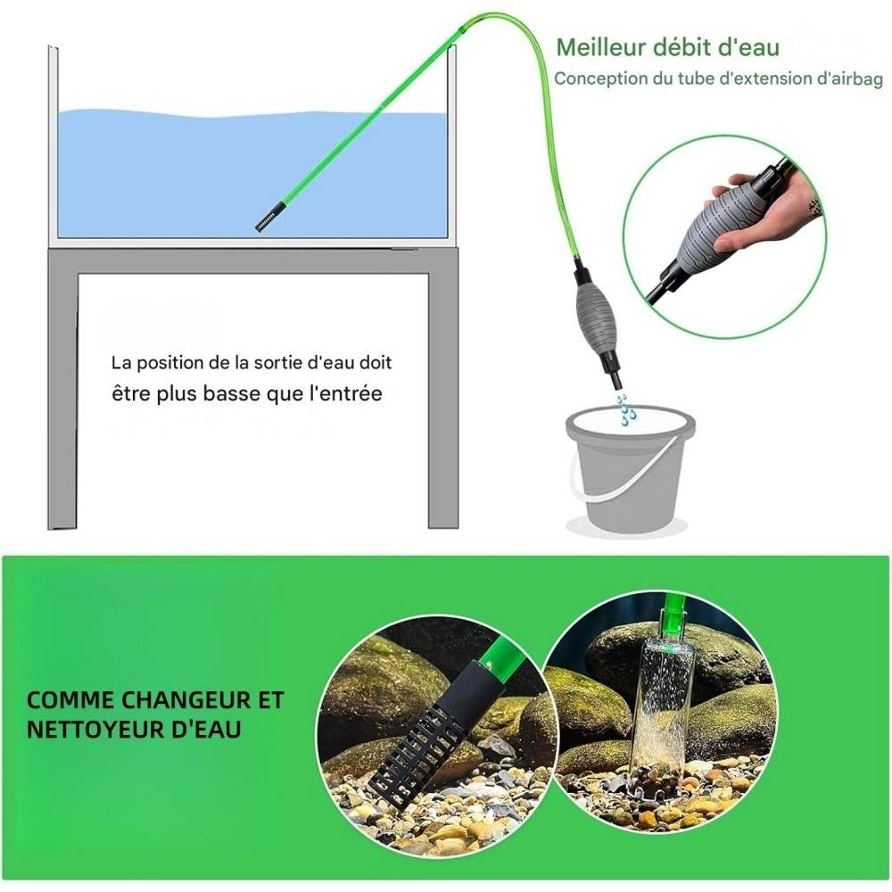 Kit Nettoyage Aquarium Pour Eau Et Gravier - Lytech - Image 3