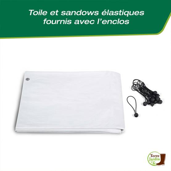 Enclos poulailler - 6 M² - Volière extérieure - Parc grillagé - TERRE JARDIN - Image 4