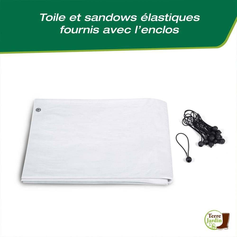 Enclos poulailler - 6 M² - Volière extérieure - Parc grillagé - TERRE JARDIN - Image 4