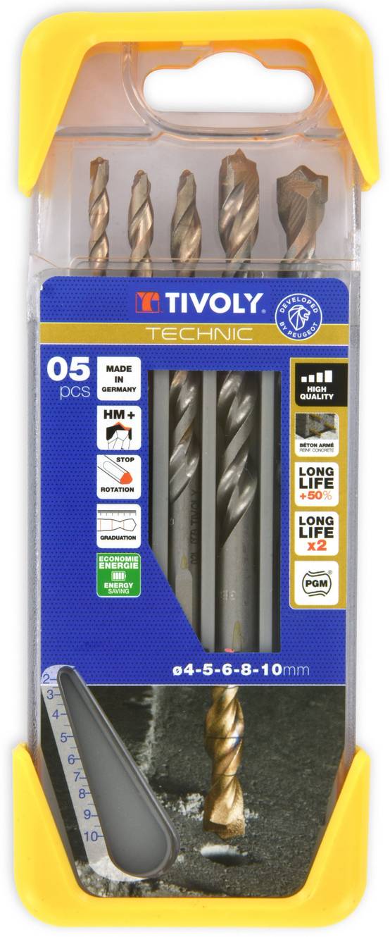 Tivoly - Tivoly 5 forets béton gradués SLR Ø 4 à 10mm TIVOLY - Image 3