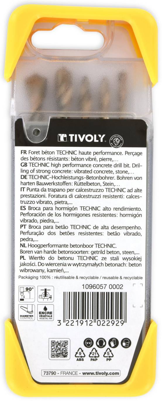 Tivoly - Tivoly 5 forets béton gradués SLR Ø 4 à 10mm TIVOLY - Image 4