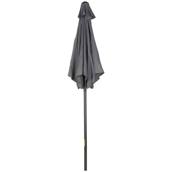 Parasol d'extérieur avec toit ventilé et mât en aluminium détachable pour jardin et terrasse, gris foncé - Image 2