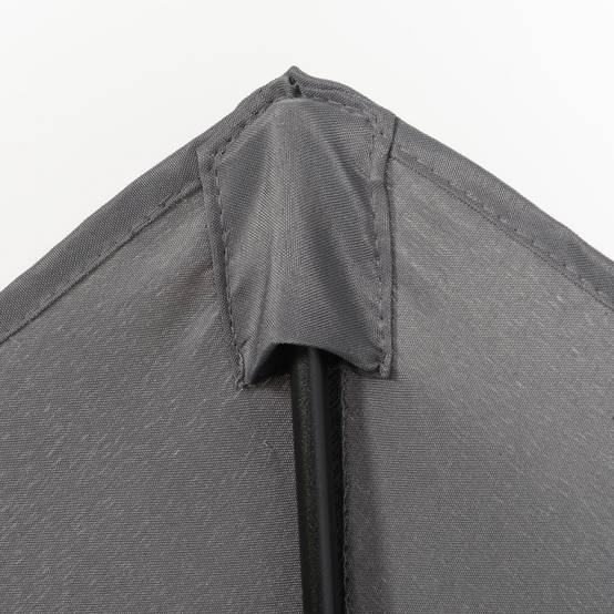 Parasol d'extérieur avec toit ventilé et mât en aluminium détachable pour jardin et terrasse, gris foncé - Image 10
