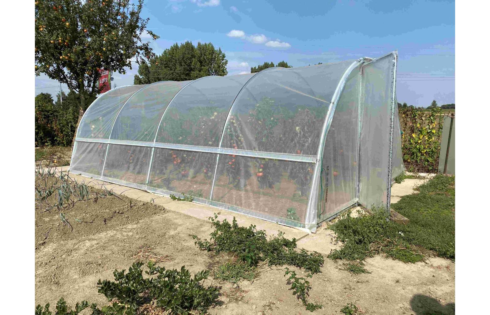 Serre tunnel de jardin - 22m² - 3,7 x 6 m - pieds arrondis - polyéthylène haute densité - aérations latérales - LES SERRES TONNEAU - Image 3