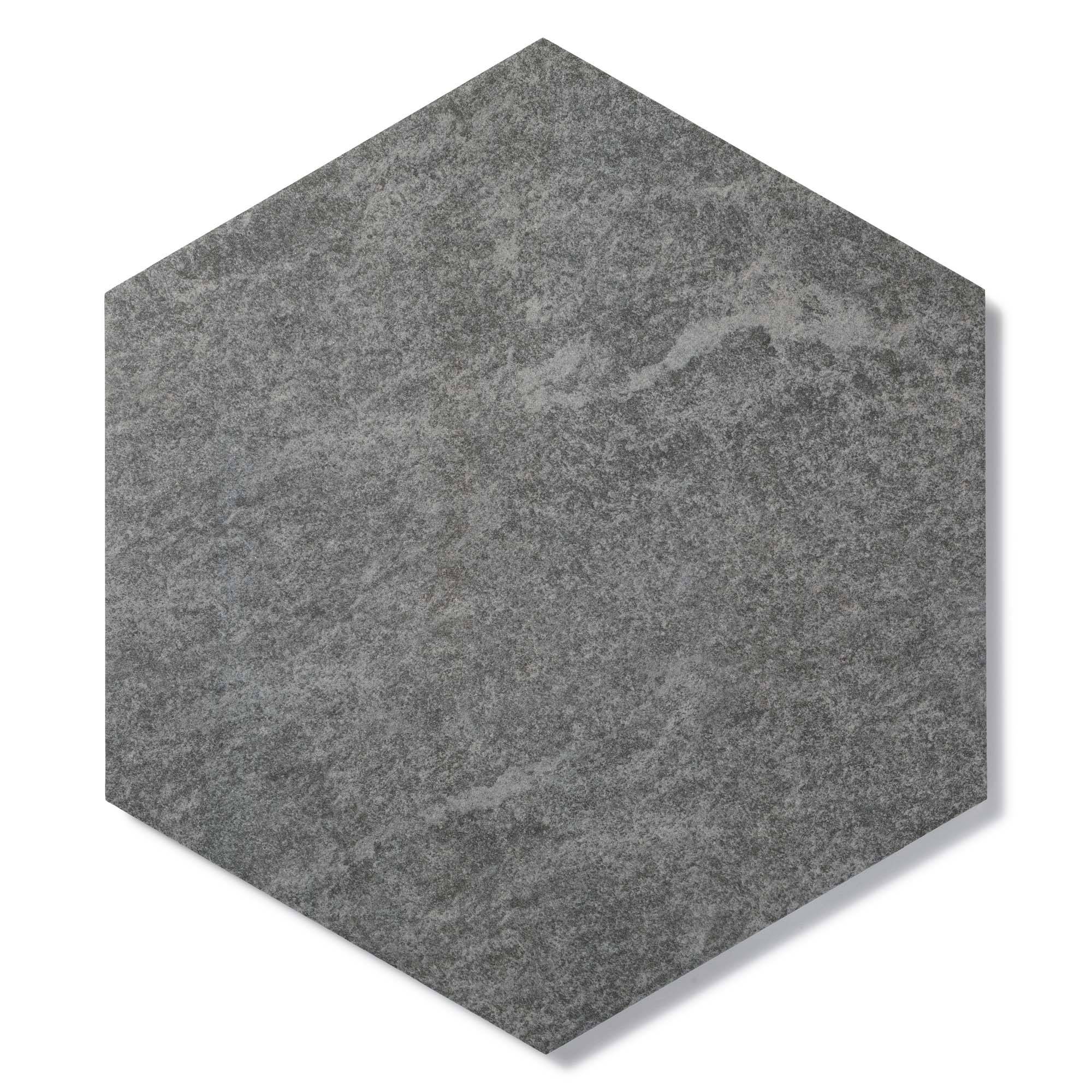 Pas japonais Hexagone Grès cérame effet Pierre Grise 60x52/60x2 cm (à l'unité) - RO'MA NATURE - Image 2