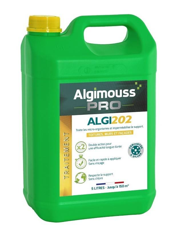 Traitement et imperméabilisant concentré ALGI202 (Bidon 5 litres) | 058001 - Algimouss