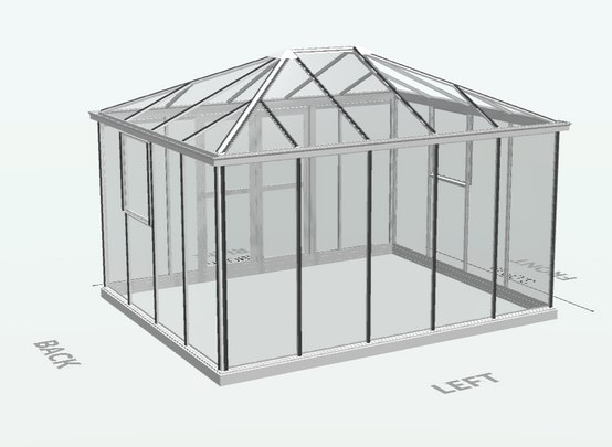 15m² - Serre en verre trempé - Euro Pyra Stretched - Alu - 15m² - ALUMINIUM - L'atelier Des Serres - Image 6