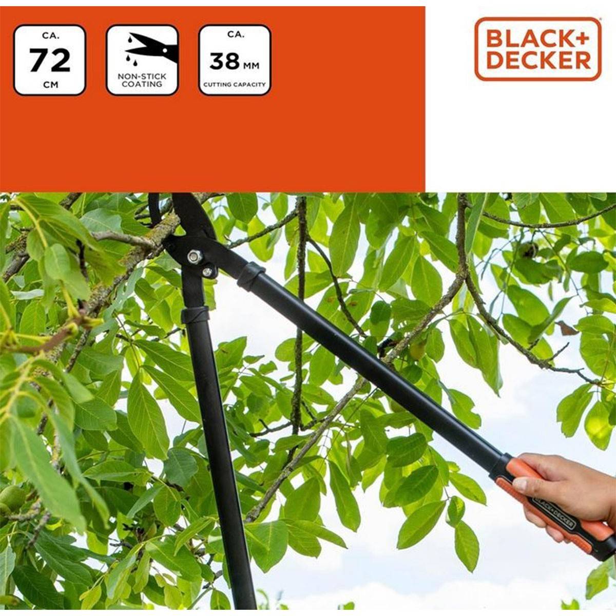 Coupe Branche 72cm Revêtement Anti-adhésif sur les Lames de Coupe Black et Decker - Image 5
