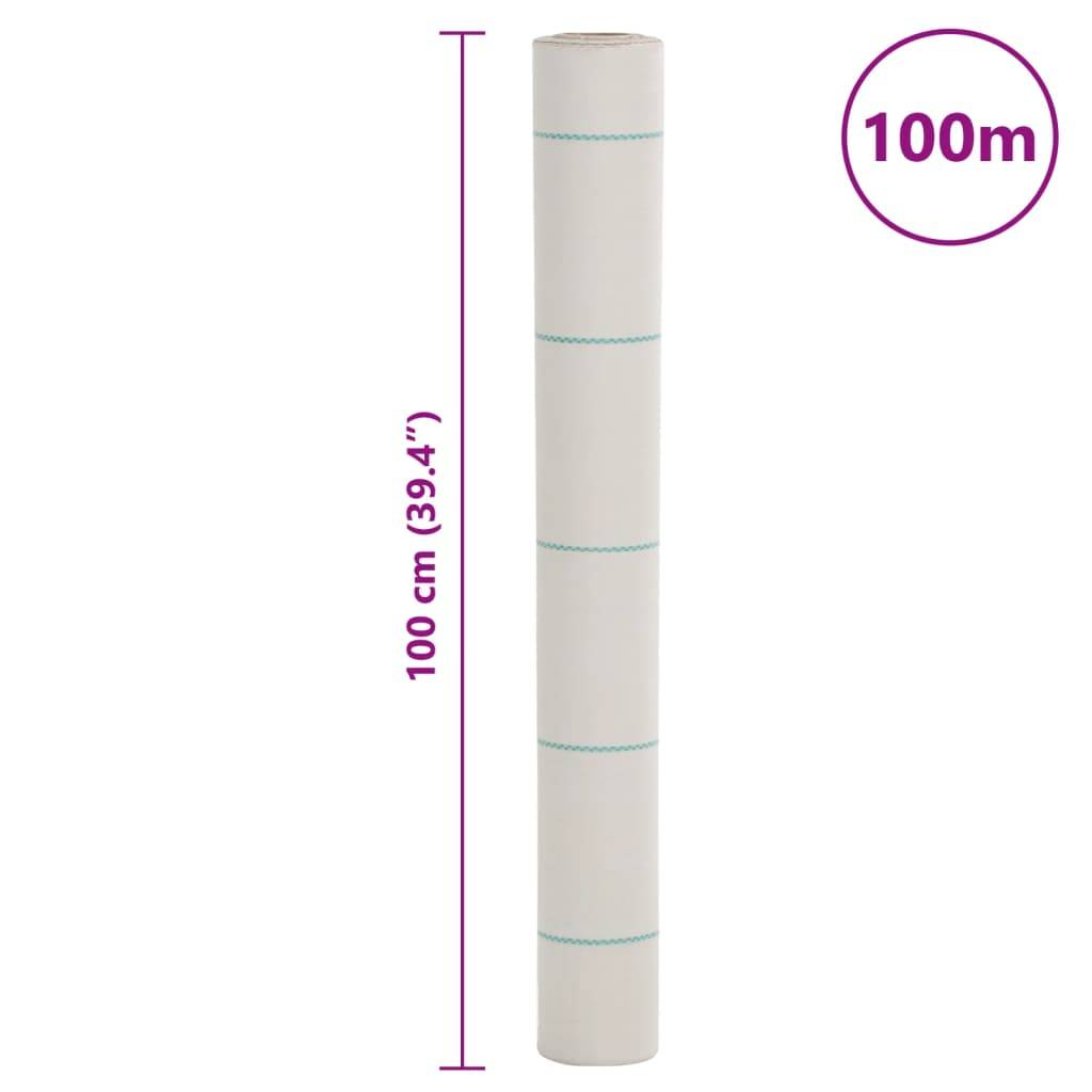 Vidaxl - Membrane anti-mauvaises herbes blanc 1x100 m PP vidaXL 4005909 - Image 3