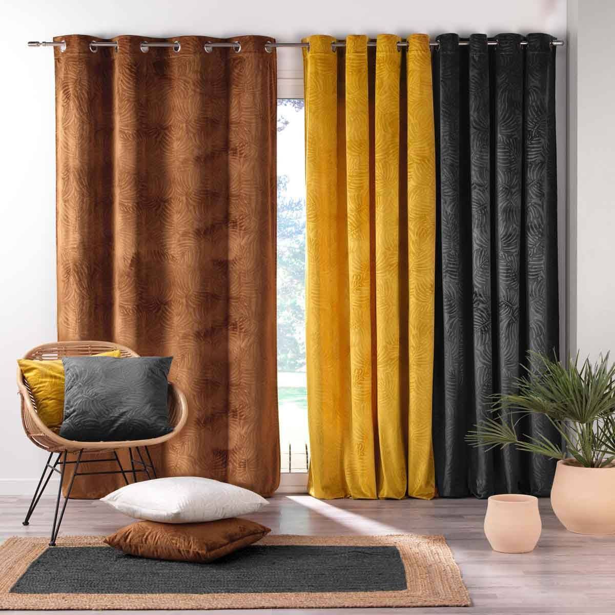 Rideau Occultant "Analia" 140x240cm Camel - Image 4