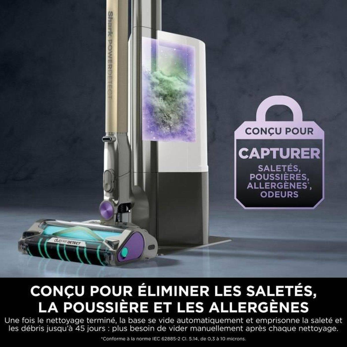 Aspirateur balai sans fil bagless PowerDetect Clean & Empty IP3251 EUT - SHARK - Image 5