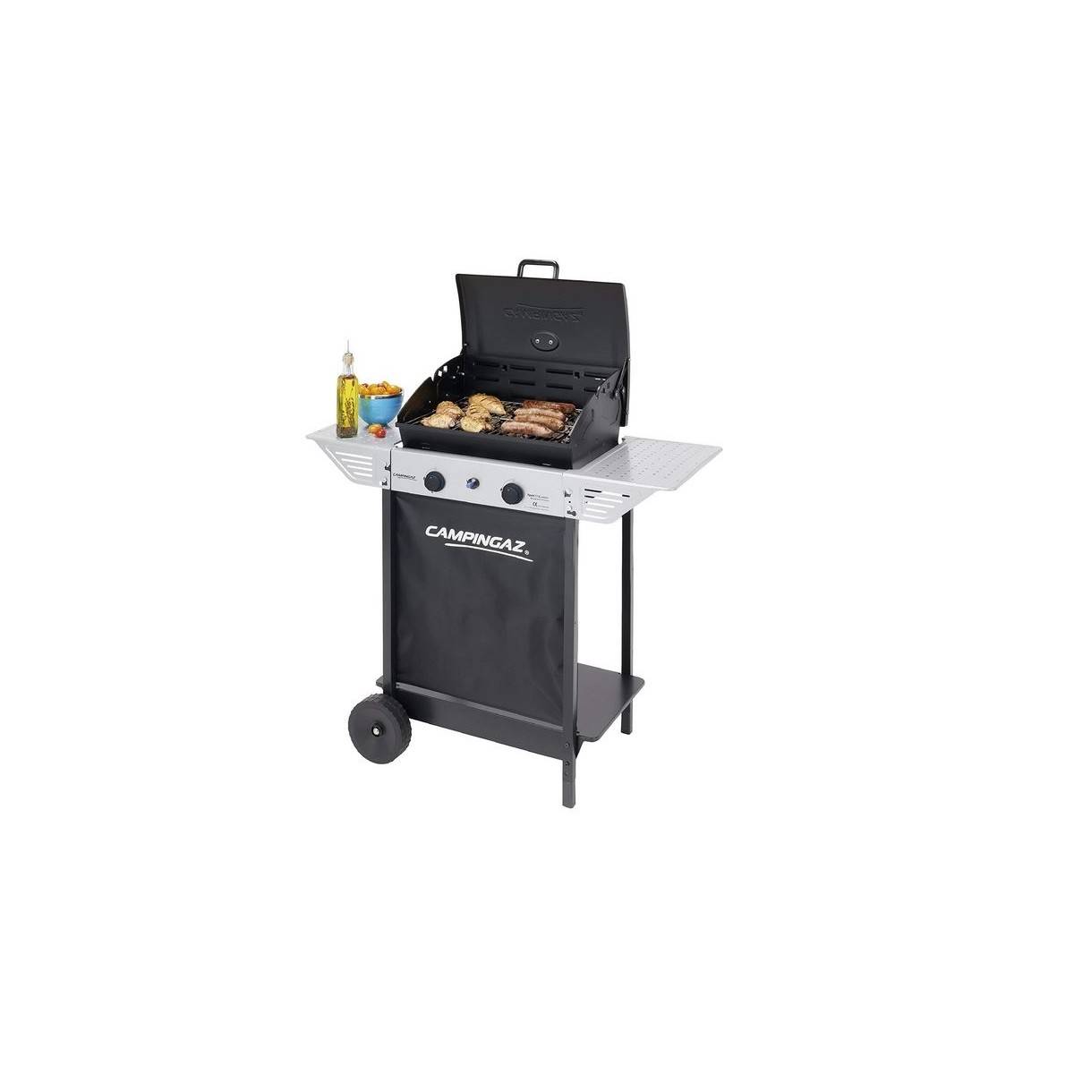 Campingaz - Barbecue gaz Grill 7.1KW Grille 44 x 34 cm Cuisson Pierre de lave + 2 tablettes latérales XPERT100L+ Rocky Campingaz - Image 1