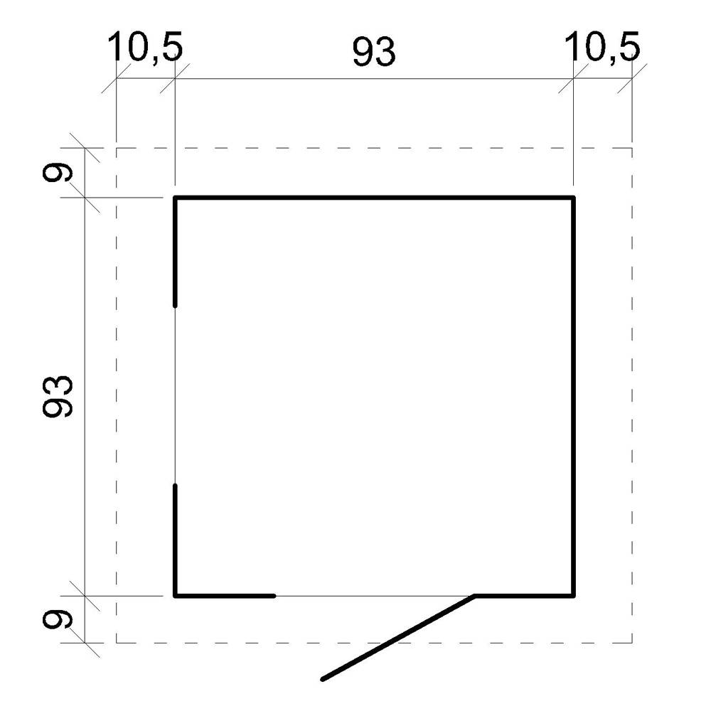 Timbela - Maison en bois pour enfants 111x114xH121 cm / 0.9 m² avec Toit rouge - Maison de jeux pour l'extérieur - 13 mm d’épaisseur - Timbela M570R-1 - Image 7