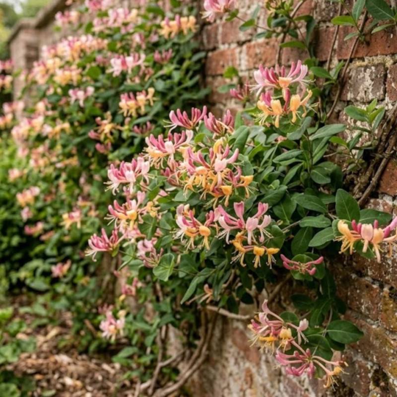 Chèvrefeuille CAPRILIA® Ever 'Inov 42' à fleurs Orange - feuillage Persistant - Godet - 5/10 cm-  hauteur à maturité De 3,00 m à 5,00 m - Image 3