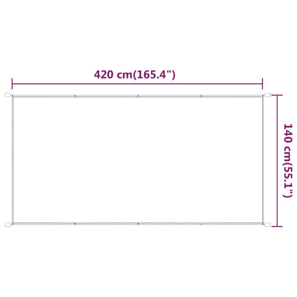 Helloshop26 - Auvent vertical 140 x 420 cm tissu oxford beige - Image 5