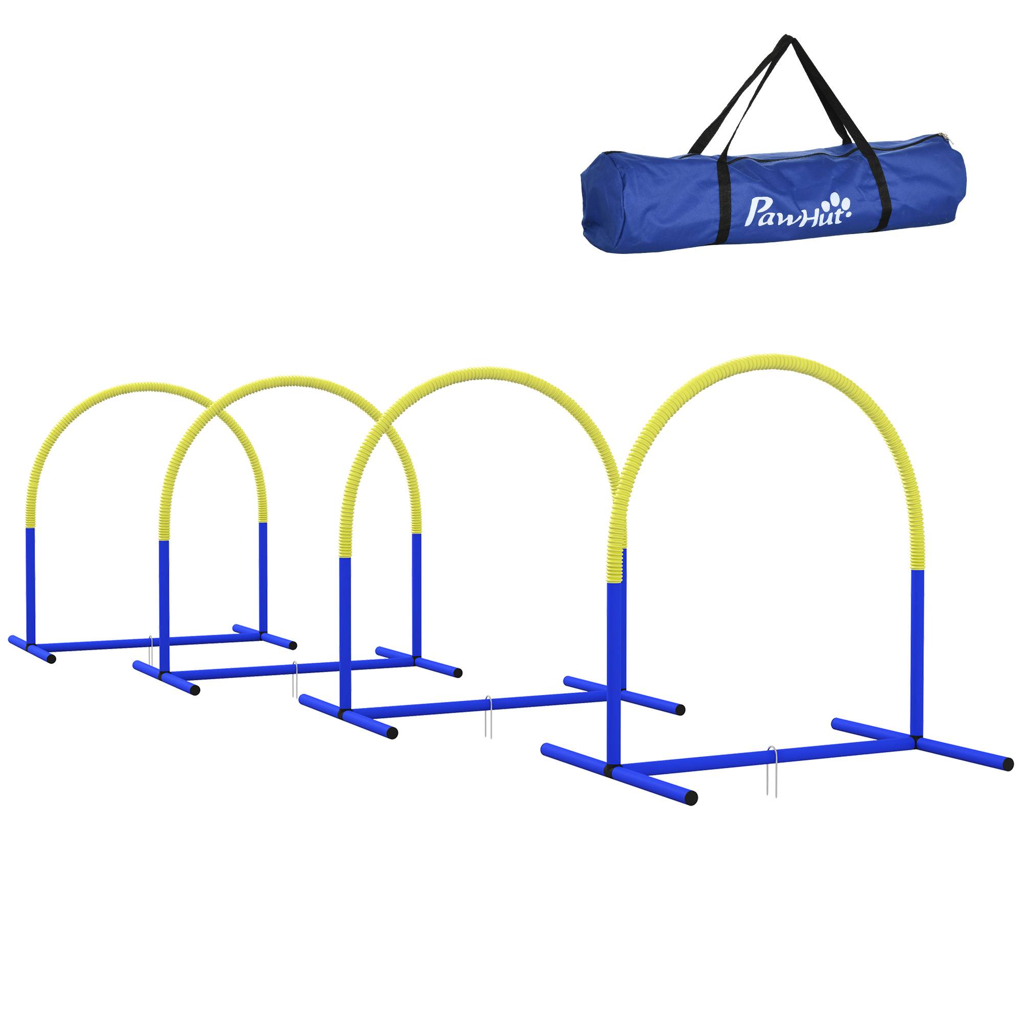 ComfortXL - Arceaux agilité chien structure légère 88 x 64 x 95 cm bleu jaune débutant - ComfortXL Outdoor Living - Image 1