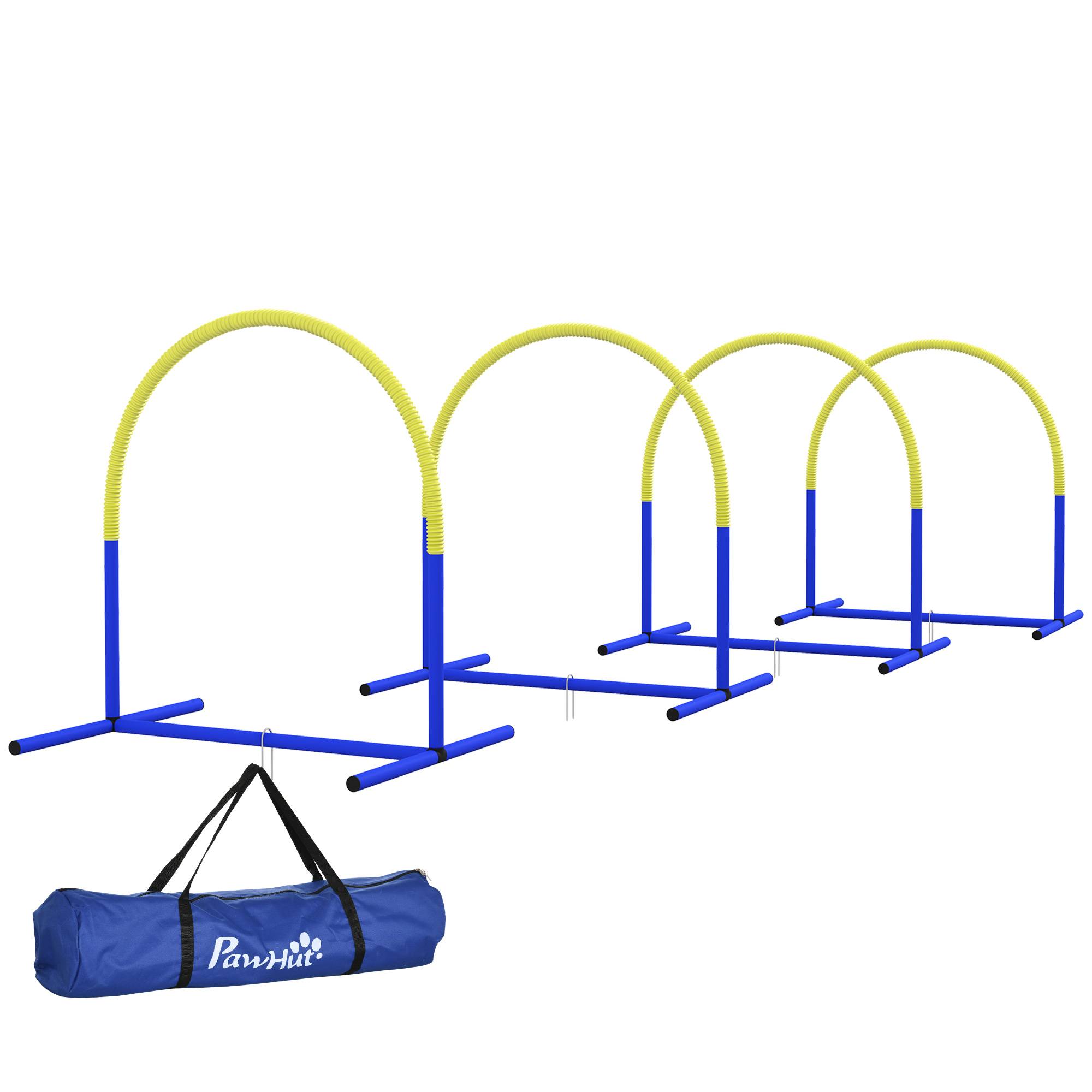 ComfortXL - Arceaux agilité chien structure légère 88 x 64 x 95 cm bleu jaune débutant - ComfortXL Outdoor Living - Image 2