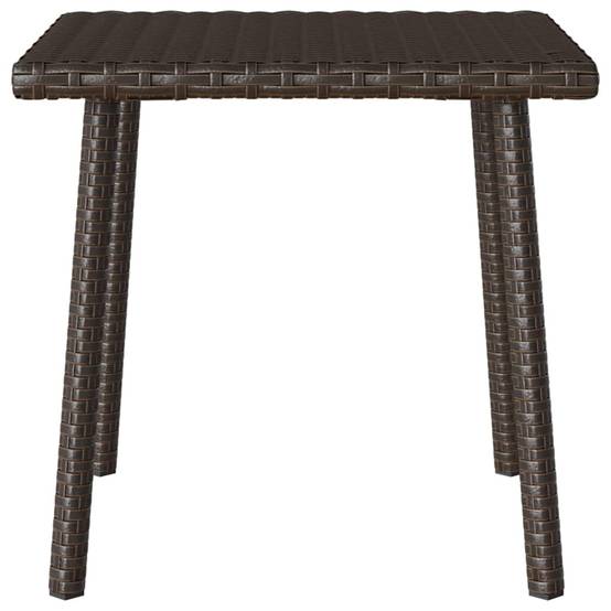 Petite Table Basse Carrée 40cm pour Salon de Jardin en Résine Tressée Marron – ComfortXL Outdoor Living - Image 4