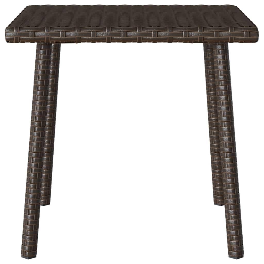 Petite Table Basse Carrée 40cm pour Salon de Jardin en Résine Tressée Marron – ComfortXL Outdoor Living - Image 4