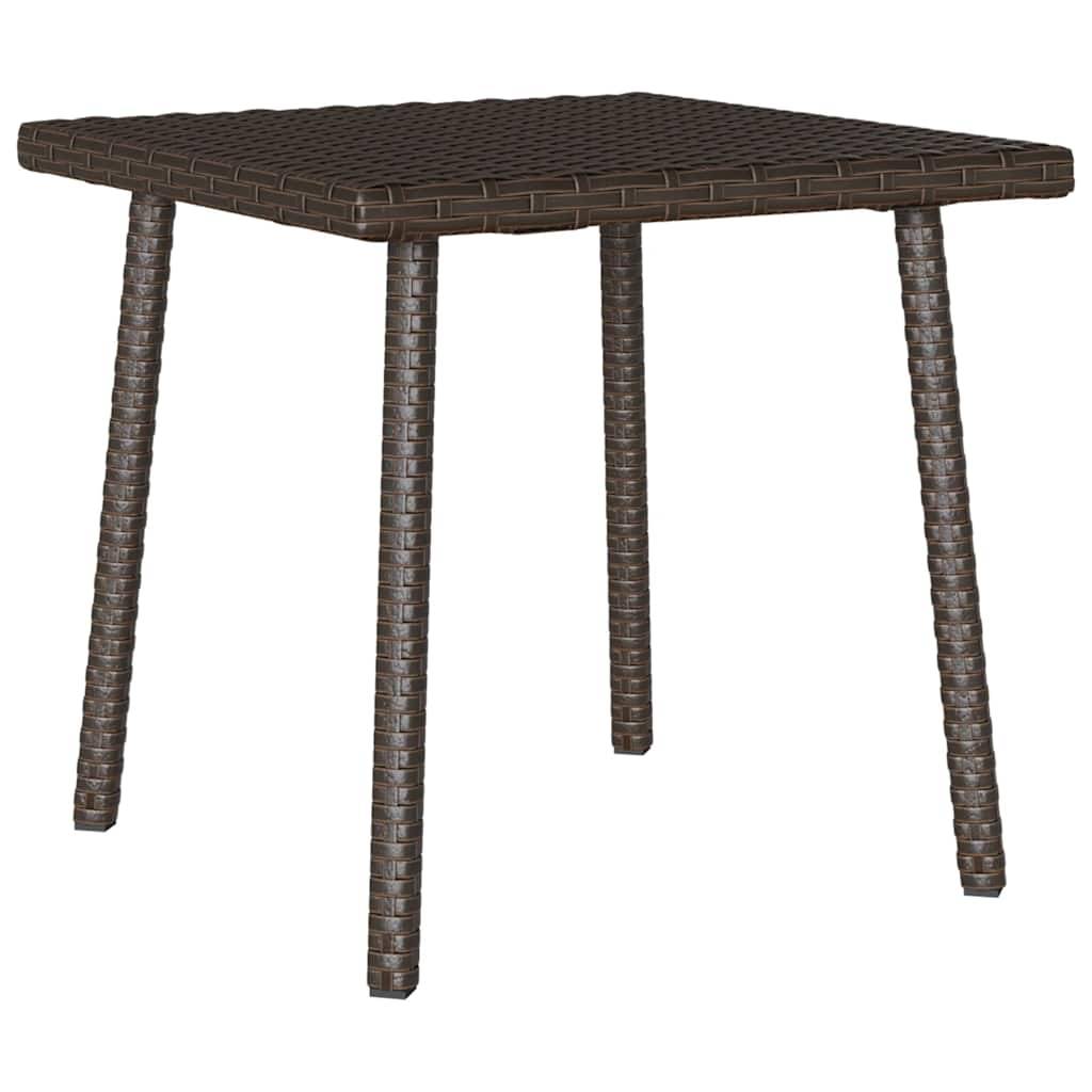 Petite Table Basse Carrée 40cm pour Salon de Jardin en Résine Tressée Marron – ComfortXL Outdoor Living - Image 6