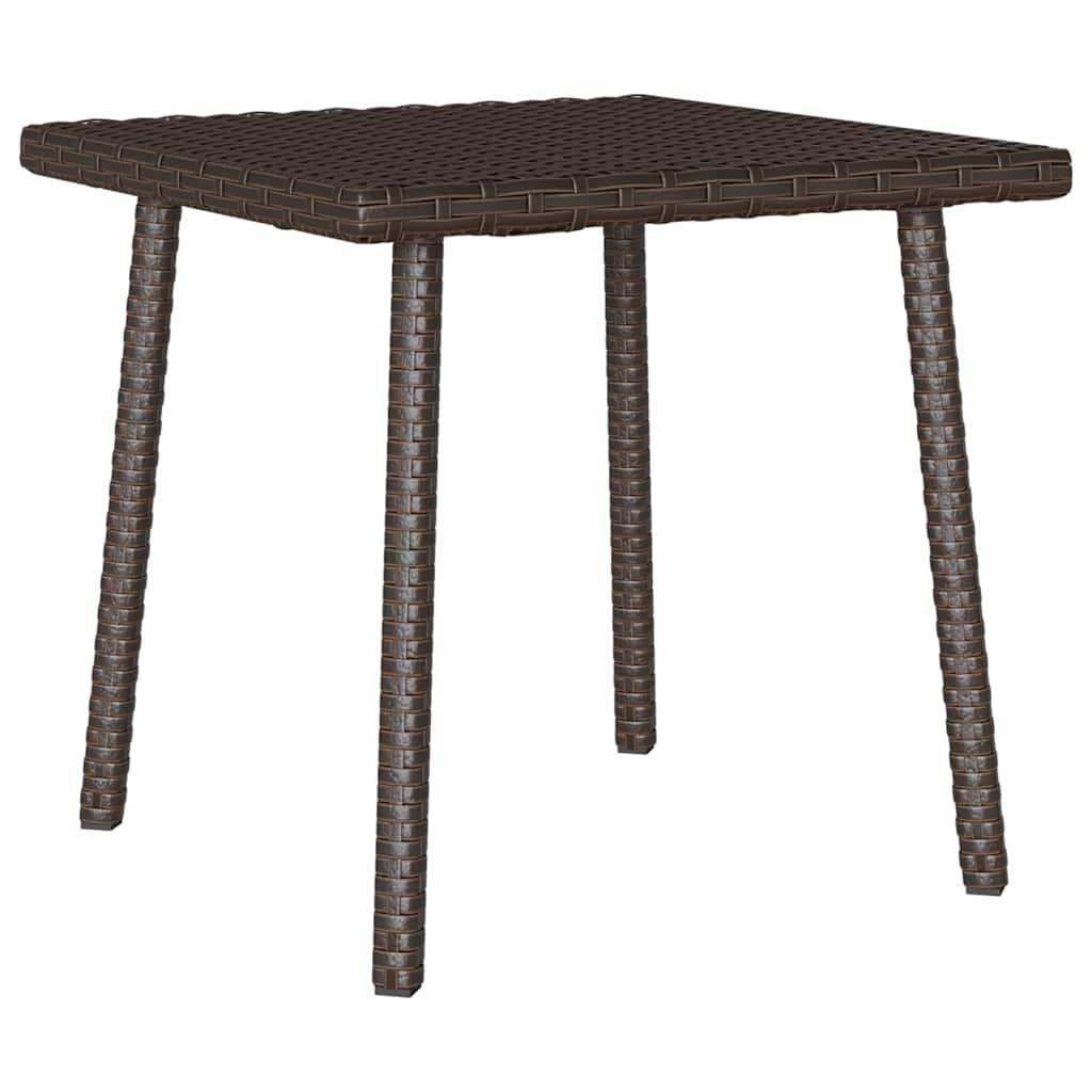 Petite Table Basse Carrée 40cm pour Salon de Jardin en Résine Tressée Marron – ComfortXL Outdoor Living - Image 2