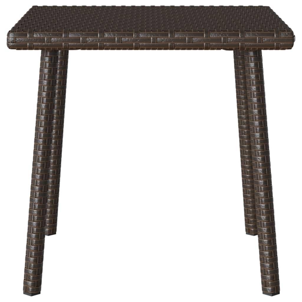 Petite Table Basse Carrée 40cm pour Salon de Jardin en Résine Tressée Marron – ComfortXL Outdoor Living - Image 5