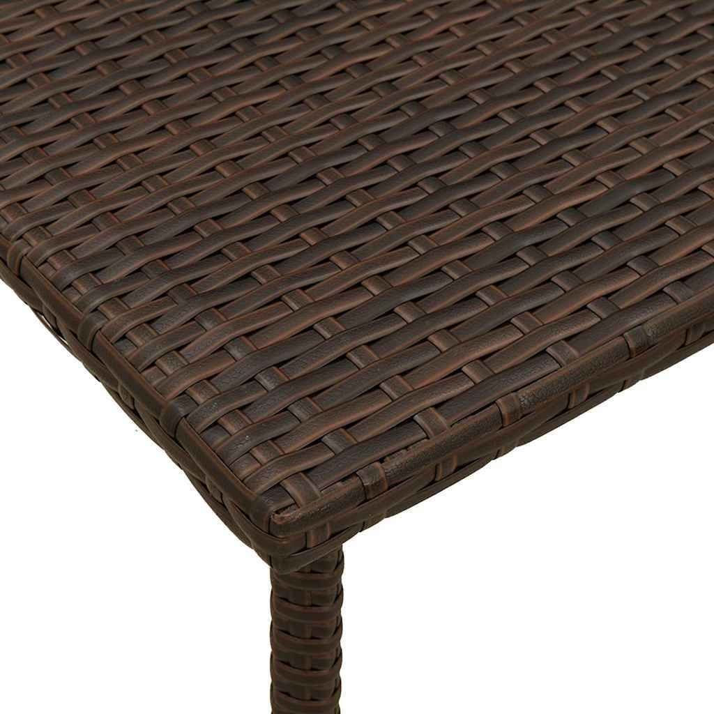 Petite Table Basse Carrée 40cm pour Salon de Jardin en Résine Tressée Marron – ComfortXL Outdoor Living - Image 7