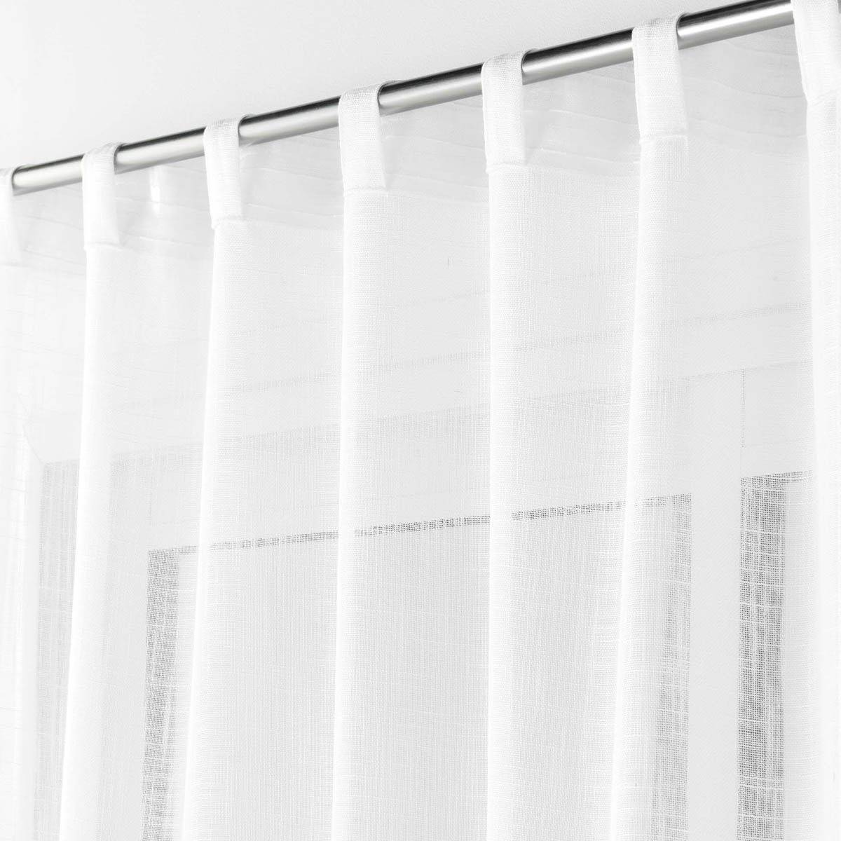 Rideau Voilage à Passants "Haltona" 140x240cm Blanc - Image 2