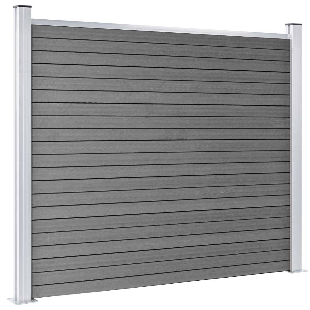 Ensemble de panneau de clôture WPC Gris 872 x 146 cm - PANGIVO - Image 4